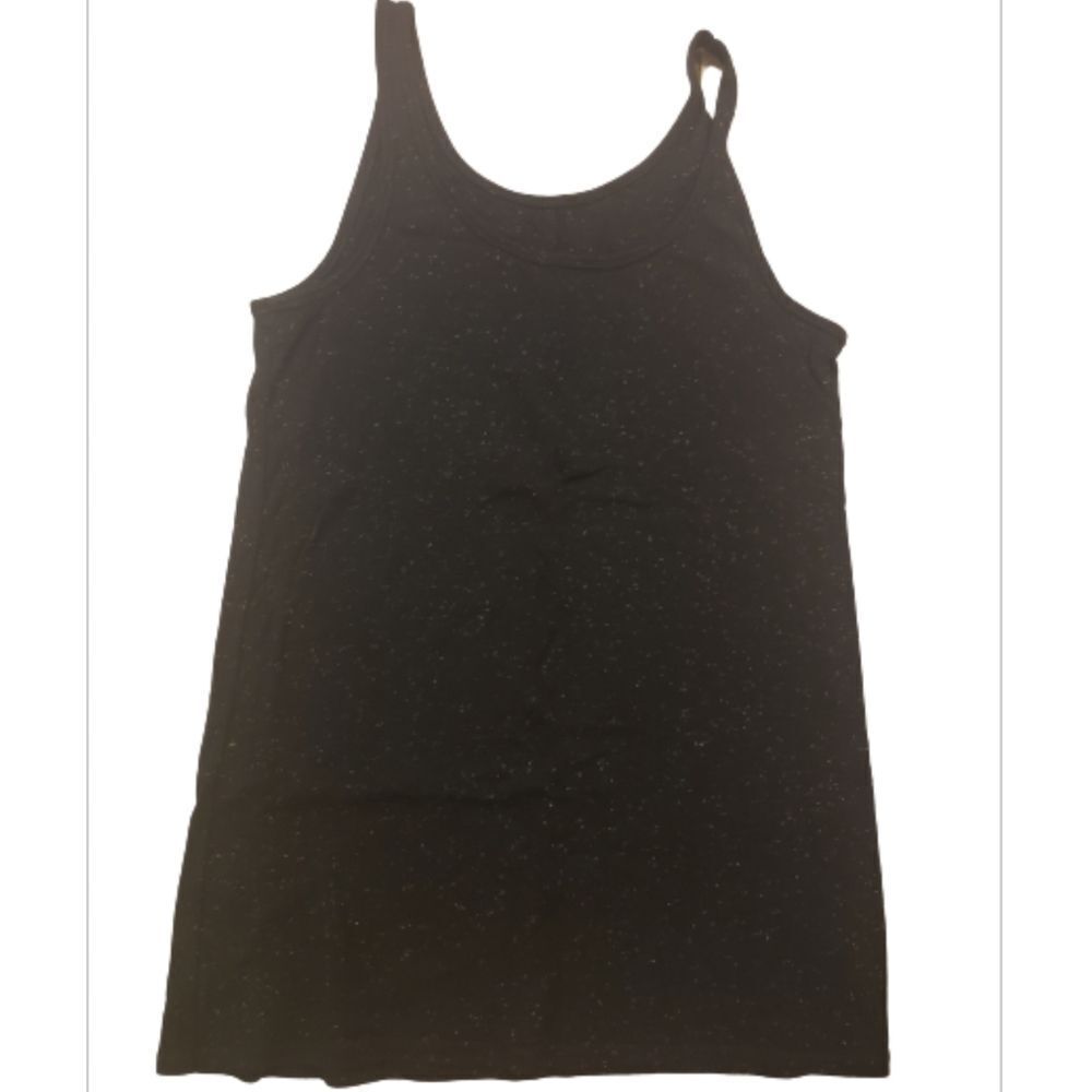 Black & Gold Plus Size Tank Top w/ Gold Speckles Sz XXL - Picture 3 of 6